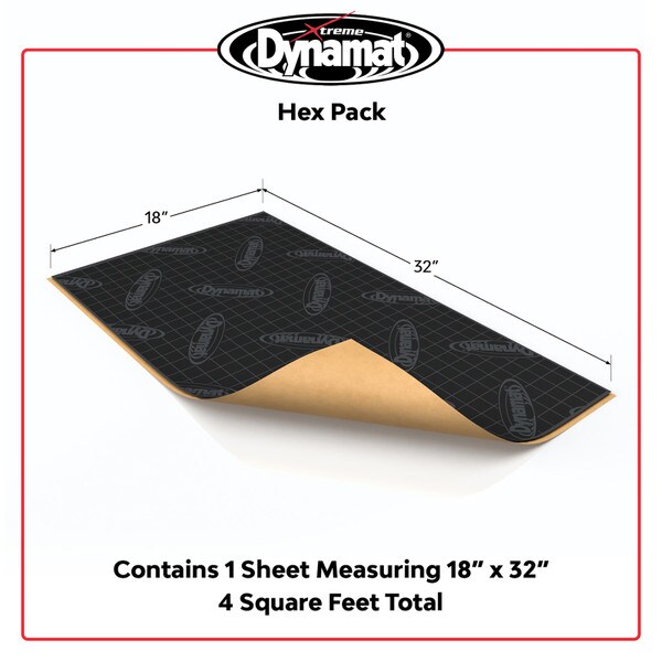 Main product image for Dynamat Xtreme 10425 Hex Pak 18"x32" Sound Deadener Sheet 260-583